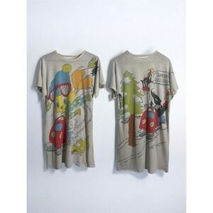 VINTAGE 1985 Warner Bros Single Stitch Tweety Bird Sylvester Long Sleep Tee